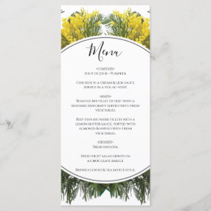 Rustic Wattle Acacia Wedding Menu