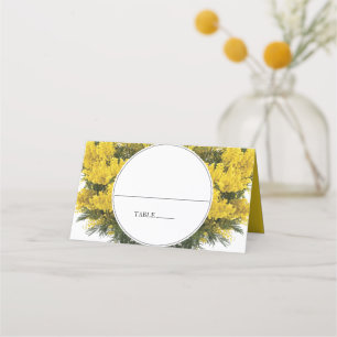 Rustic Wattle Acacia Wedding Place Card