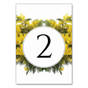 Rustic Wattle Acacia Wedding Table Number