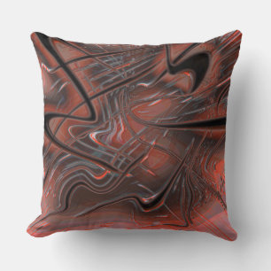 Rustic wavy strokes with smoke shadow on hollow    cushion