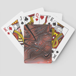 Rustic wavy strokes with smoke shadow on hollow    playing cards