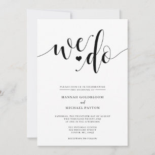 Rustic We Do Wedding Invitation