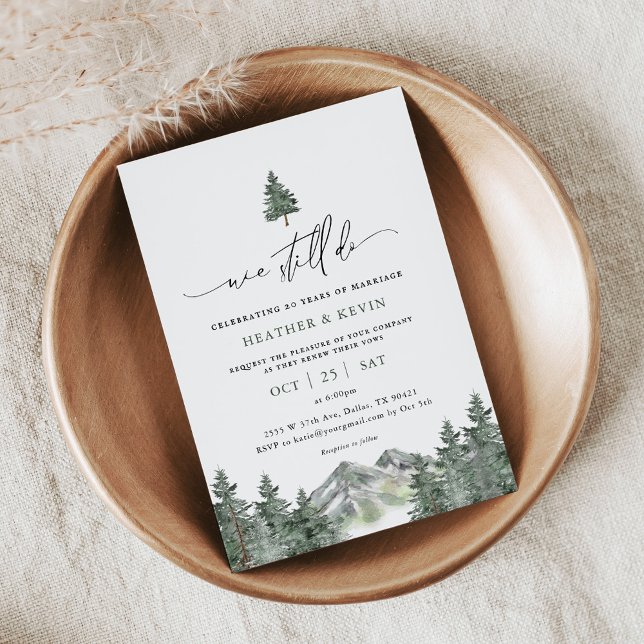 Rustic We Still Do Mountain Vow Renewal Invitation (Creator Uploaded)