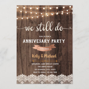 Rustic we still do theme invitation