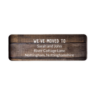 Rustic We’ve Moved New Home Address Label