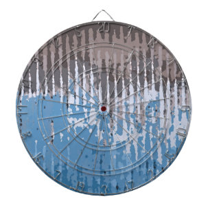 Rustic Weathered/ Brown Blue Dartboard