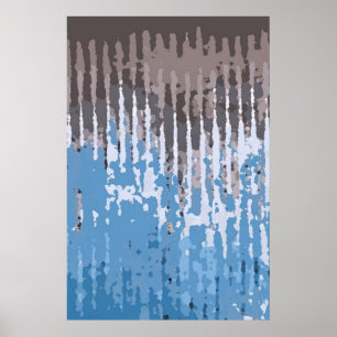 Rustic Weathered/ Brown Blue Poster