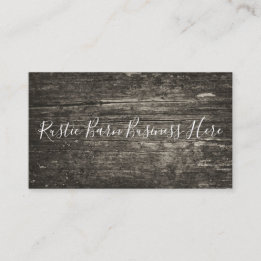 Rustic Weathered & Distressed Barn Wood Business Card