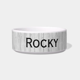 Rustic Weathered Fence Monogrammed Bowl