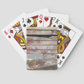 Rustic Weathered Sailboat Wood Planks Nautical Playing Cards