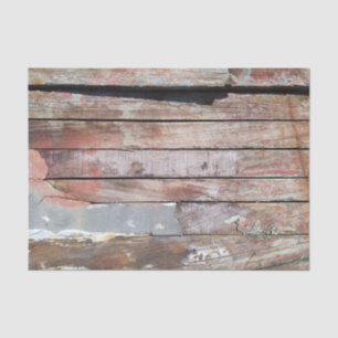 Rustic Weathered Sailboat Wood Planks Nautical Tissue Paper