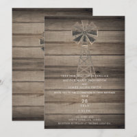 Rustic Weathered Wood Country Wind Mill Wedding