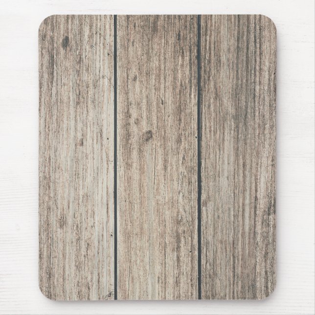 Rustic Weathered Wood Farmhouse Barn Country Mouse Mat (Front)