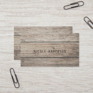 Rustic Weathered Wood Farmhouse Barn Shabby Chic Business Card