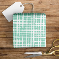 Rustic Weave Pattern Modern Aqua Blue