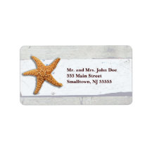 Rustic Wedding Address Labels Beachy Template