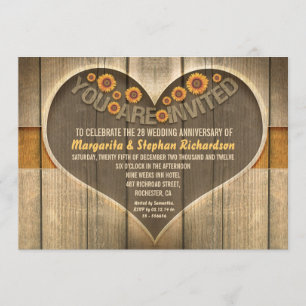rustic wedding anniversary invitations
