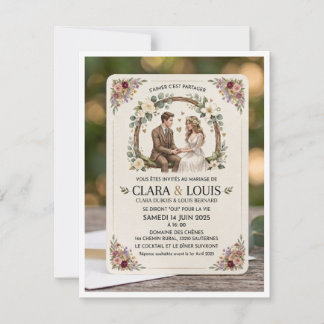 Rustic Wedding Announcement: Love in Bloom RSVP Card