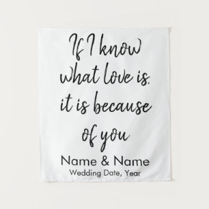 Rustic Wedding Back drop for Reception on a budget Tapestry