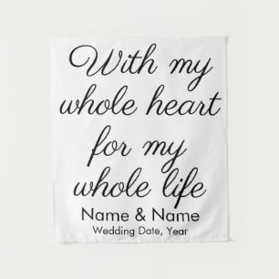 Rustic Wedding Backdrop for Reception Decorations Tapestry