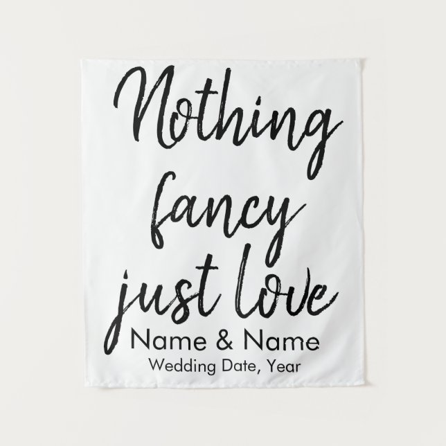 Rustic Wedding Backdrop for Reception Decorations Tapestry (Front)