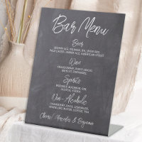 Rustic Wedding Bar Personalised Drink Menu