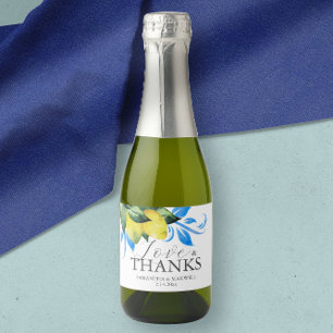 Rustic Wedding Brunch and Bubbly Lemon Table Decor Sparkling Wine Label