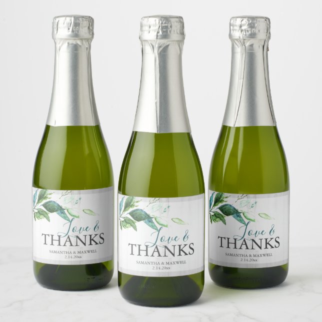 Rustic Wedding Brunch and Bubbly Sparkling Wine Sparkling Wine Label (Bottles)