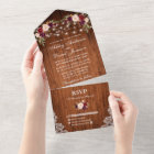 Rustic Wedding Burgundy Floral Wood Lace Lights