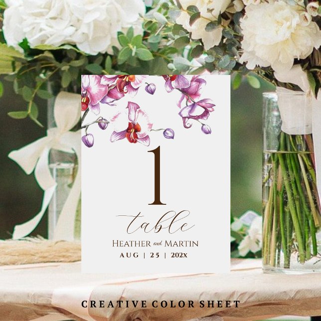Rustic Wedding Calligraphy Script Table Number (Creator Uploaded)