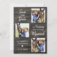 Rustic Wedding Custom Pet Photo Collage Horse