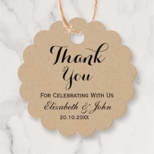 Rustic Wedding Custom Thank You Favour Tags