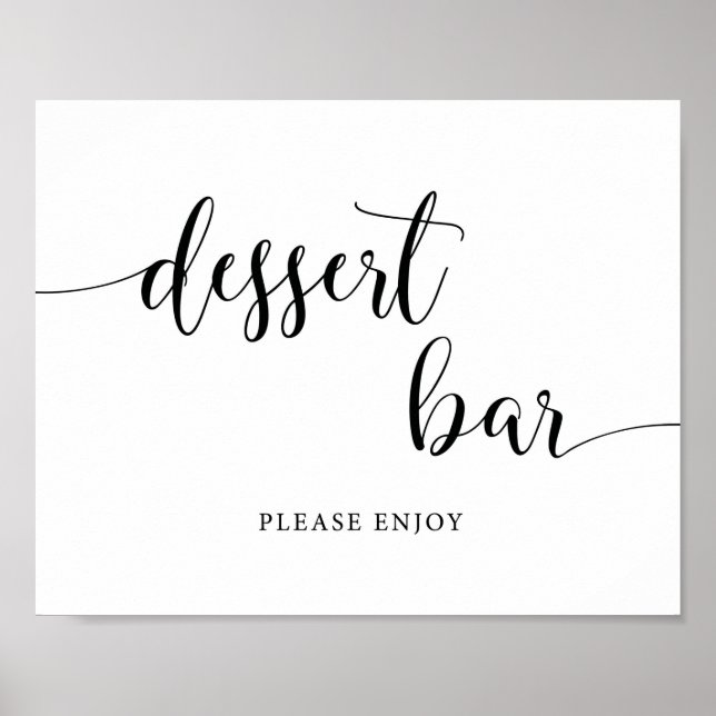 Rustic Wedding Dessert Bar Table Sign (Front)