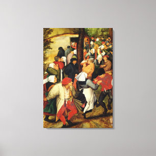 Rustic Wedding, detail of people dancing Canvas Print