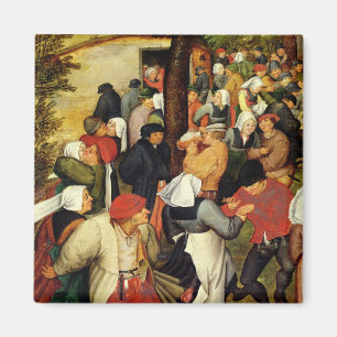 Rustic Wedding, detail of people dancing Magnet