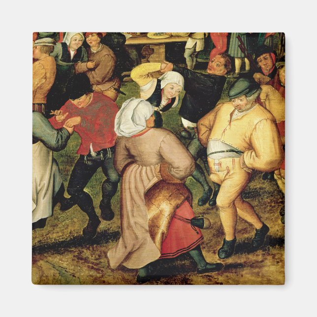 Rustic Wedding, detail of people dancing Magnet (Front)