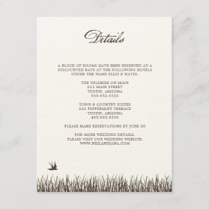 Rustic Wedding Details Enclosure Card