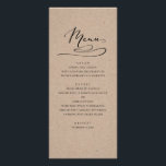 Rustic wedding dinner menu. Simple modern country Rack Card<br><div class="desc">Rustic modern wedding menu. Suitable for birthday,  anniversary and any other party. Contact me,  please,  if you need additional items.</div>