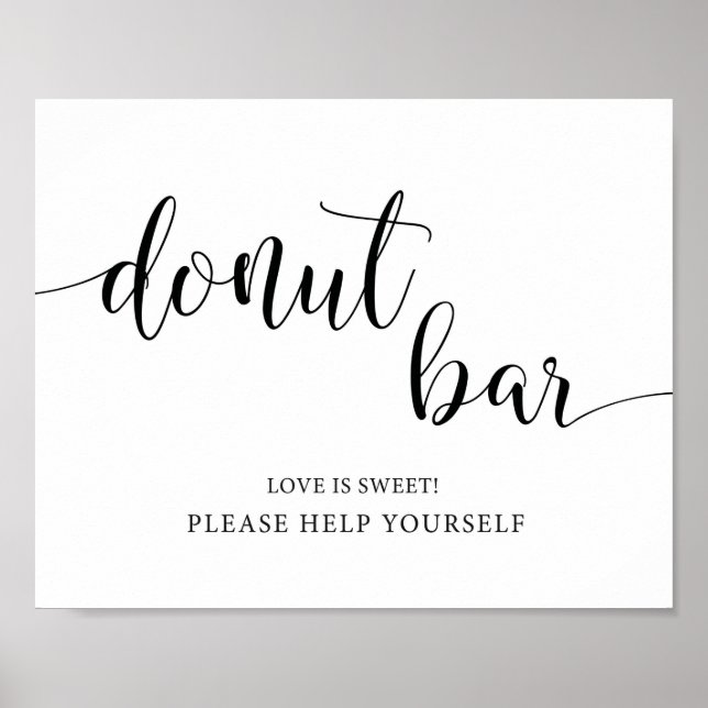 Rustic Wedding Doughnut Bar Sign (Front)
