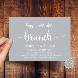 Rustic Wedding Elopement Happily Ever After Brunch Invitation