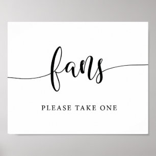 Rustic Wedding Fans Please Take One Sign
