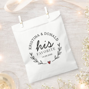 Rustic Wedding Favour His Favourite Bags