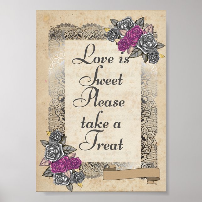 Rustic Wedding Favour Sign (Front)
