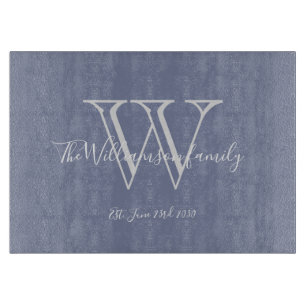 Rustic Wedding Gift Monogram Family Name Cool  Cutting Board