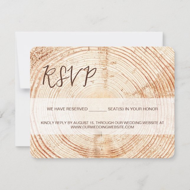 Rustic wedding Grain RSVP SCRIPT reserved Seating  (Front)