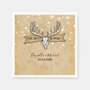 Rustic Wedding Hunt Is Over Napkin