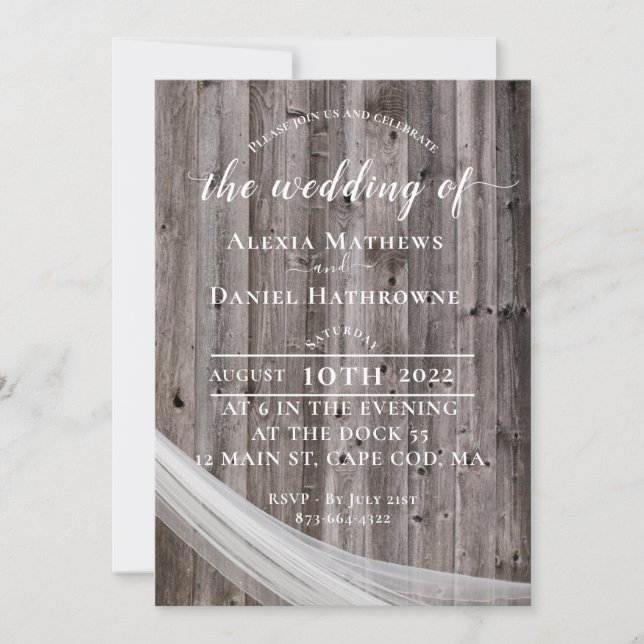 Rustic Wedding Invitation (Front)