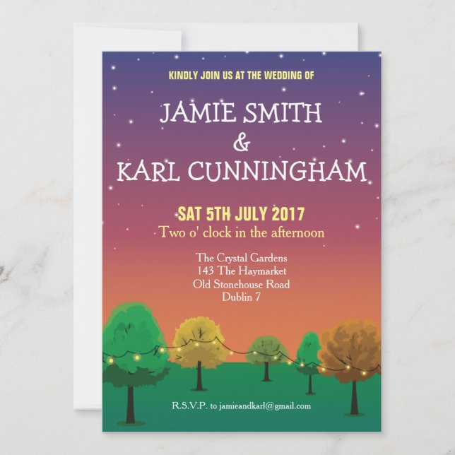 Rustic Wedding Invitation (Front)