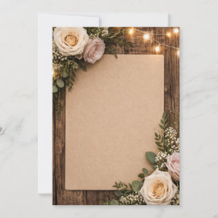 rustic wedding invitation