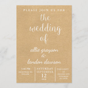 Rustic Wedding Invitation